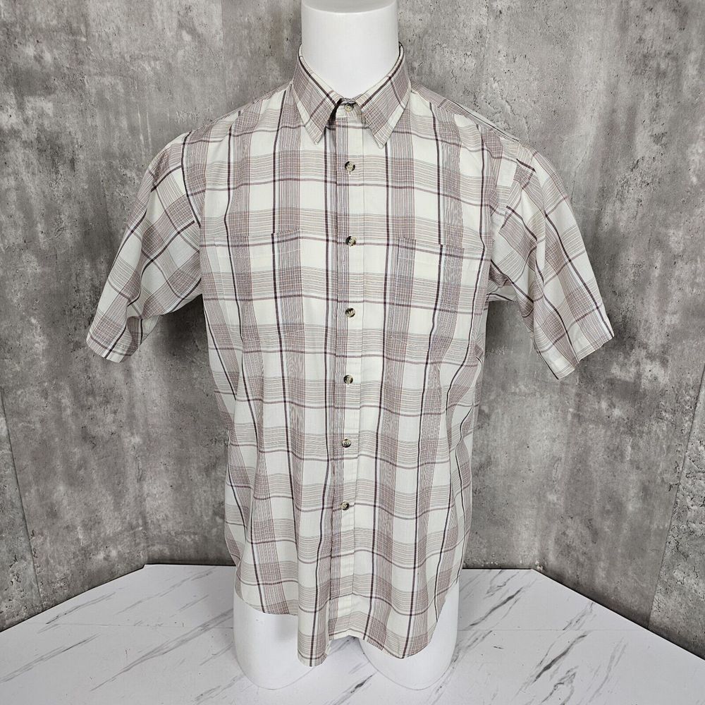 Vintage‎ 80s Mervyns Mens Collection L Lightweight S/S Button Front Shirt